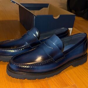 Cole Haan Glossy Midnight Blue Loafers